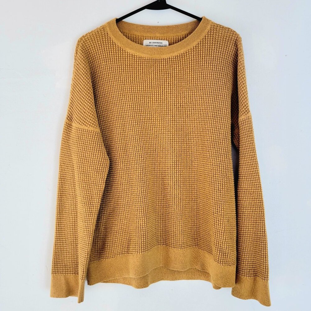 REI Wallace Lake Waffle Sweater Size M